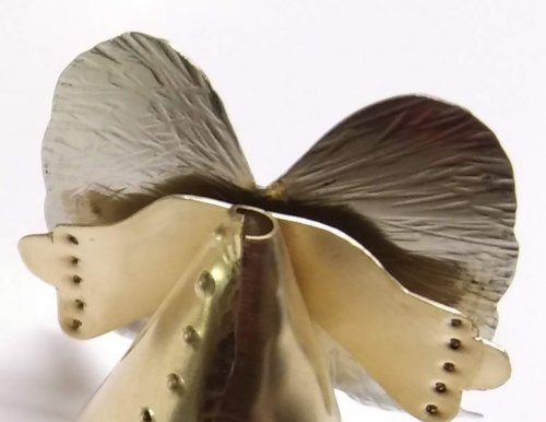 Judy Larson's Angel Ornament  - , Holiday Designs, Cutting, Cutting Tool, Cutters, Forging, Forging Jewelry, Jewelry Forging, How To Punch Holes, Hole Punching, Punch A Hole, Stamping, Stamps, Texturing, Rolling the skirt perfectly is difficult.